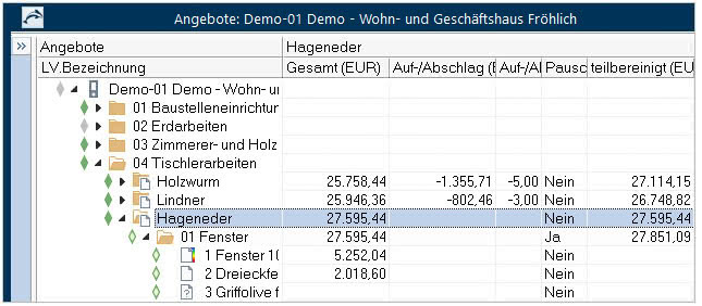 SE PE EE Funktionsumfang Angebote Screenshot